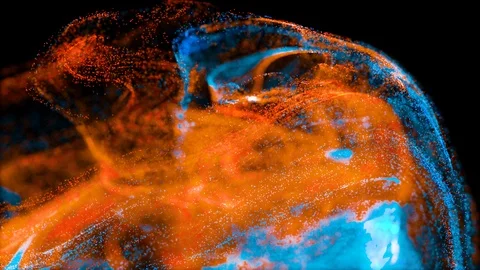 Color flow abstract background. Ink paint in water animation. Colorful smoke 스톡 동영상 122694782
