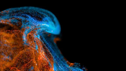 Color flow abstract background. Ink paint in water animation. Colorful smoke Stock-Footage 122694849