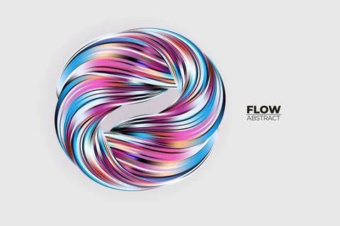 Color Flow Abstract shape poster design. Vector illustration EPS10 Stock Illustration