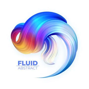 Color Flow Abstract shape poster design. Vector illustration EPS10 Stock Illustration
