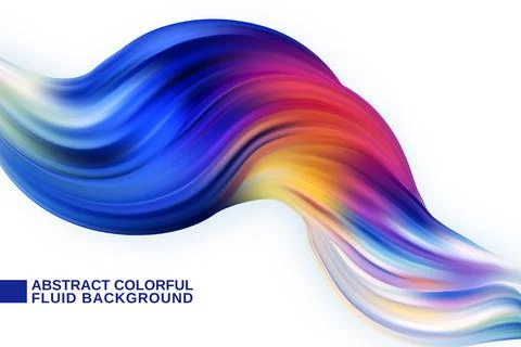 Color Flow Abstract shape poster design. Vector illustration EPS10 Иллюстрация