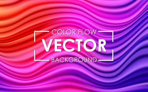 Color Flow Poster, Wave Liquid Shape Color Background, Abstract Color Liqui.. Illustrazione stock