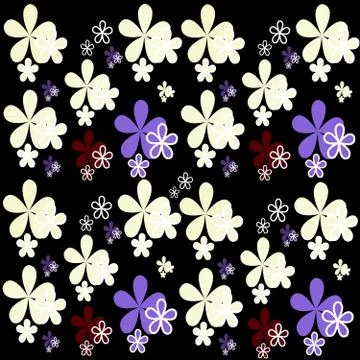 Color flowers isolated on background. Vector illustration. Stock Illustration