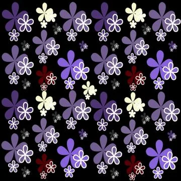 Color flowers isolated on background. Vector illustration. Stock Illustration