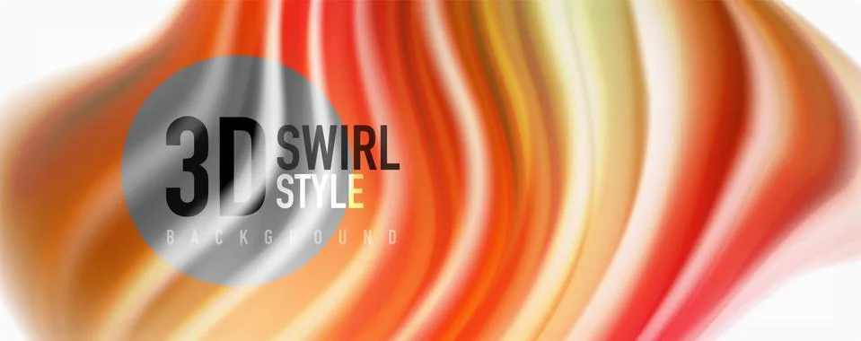 Color flowing waves, liquid conceptual abstract background Illustrazione stock