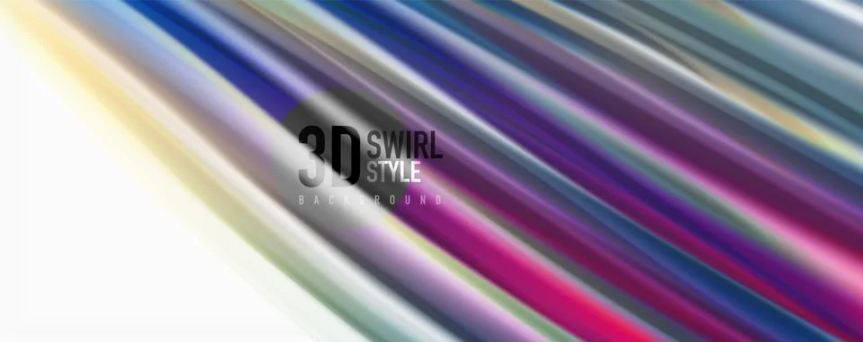Color flowing waves, liquid conceptual abstract background Stock Illustration