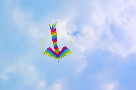 Color flying kite Stock Photos