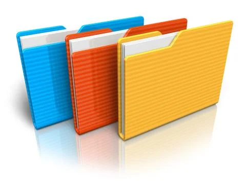 Color folders Stock Illustration
