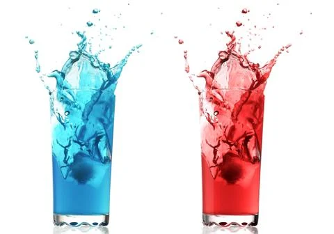 Color fruit drinks Stock Photos