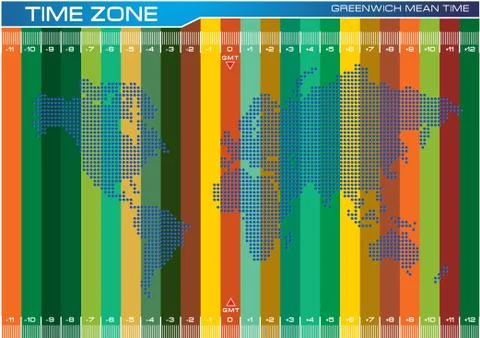 Color full dotted world map illustration Stock Illustration