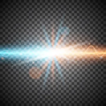 Color full vector lens and light flare transparent effects. Stock Illustration