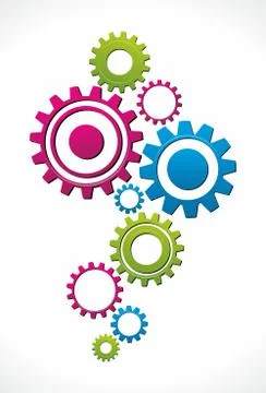 Color gears Stock Illustration