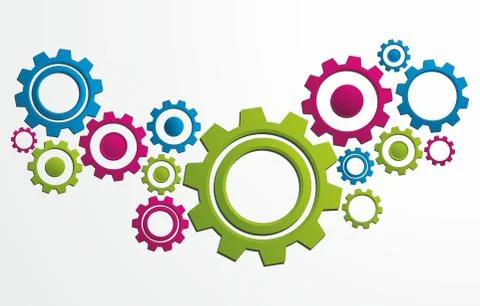 Color gears Stock Illustration