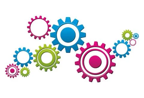Color gears Illustrazione stock
