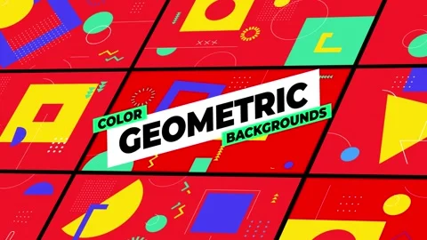Color Geometric Backgrounds Stockmateriaal After Effects
