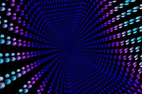 Color geometric pattern, graphic illustration on black background Stock Illustration