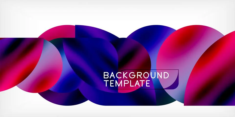 Color geometric shapes background shadow circles Stockillustratie