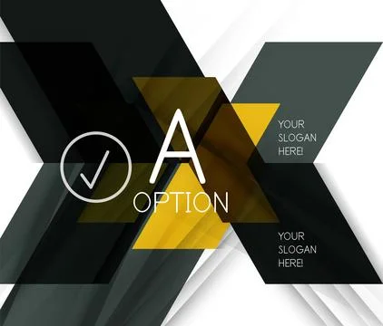 Color geometric shapes with option elements abstract background Stock Illustration