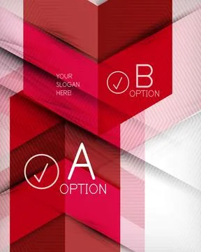 Color geometric shapes with option elements abstract background Stock Illustration