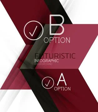 Color geometric shapes with option elements abstract background Stock Illustration