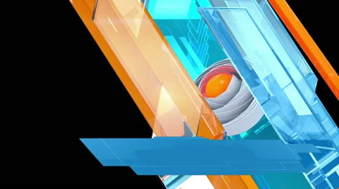 Color Geometry - AdvtFrame with Matte Video stock 41306628