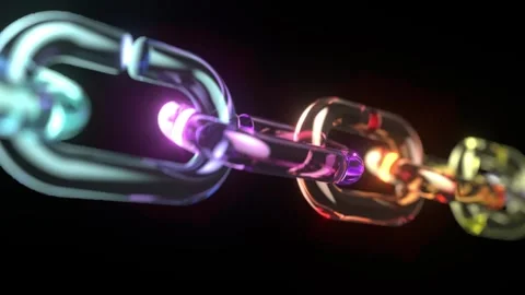 Color glass rainbow chain bg able to loop endless 库存影片 334940341