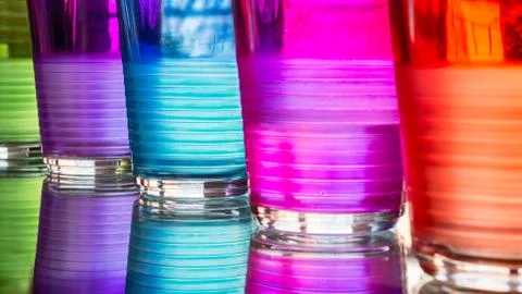 Color glass in raw Stock Photos