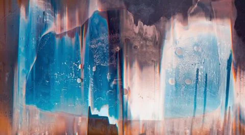 Color glitch background digital error blue noise Stock Photos