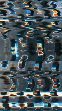 Color glitch broken screen gray glass distortion Stock Illustration