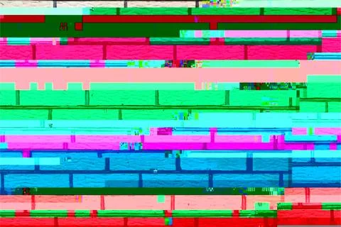 Color Glitched Background Stock Illustration