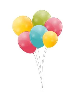 Color Glossy Balloons Background Vector Illustration Stock Illustration