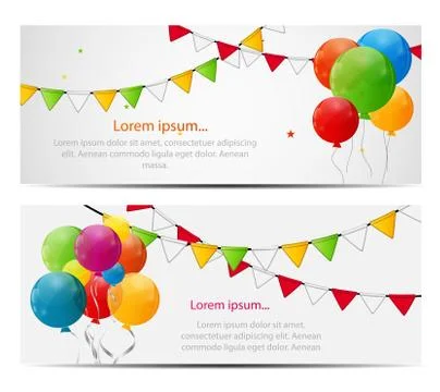Color Glossy Balloons Background Vector Illustration Stock Illustration
