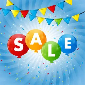 Color Glossy Balloons Background Vector Illustration Stock Illustration