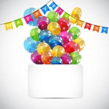 Color Glossy Balloons Background Vector Illustration Stock-Illustration