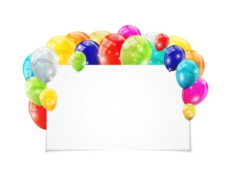 Color Glossy Balloons Background Vector Illustration Stock Illustration