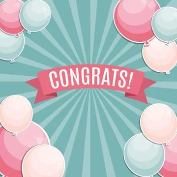 Color Glossy Balloons Background Vector Illustration Stock Illustration