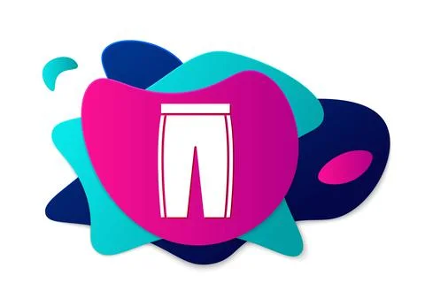 Color Golf pants icon isolated on white background. Sport equipment. Sports 스톡 일러스트