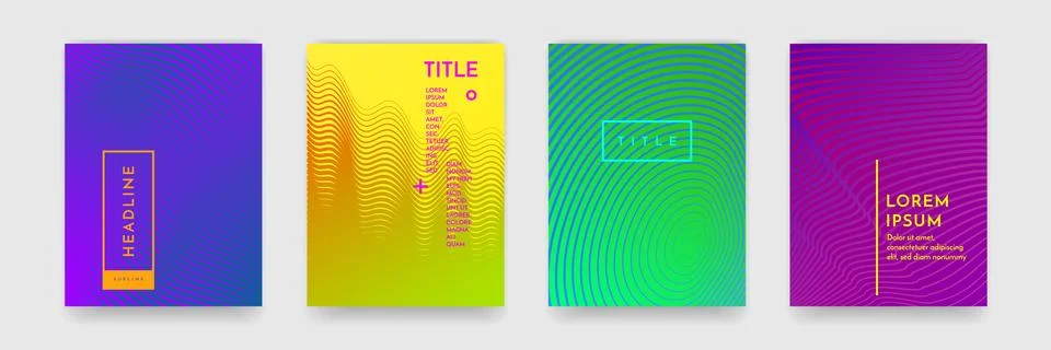 Color gradient abstract geometric pattern texture for book cover template vec イラスト素材