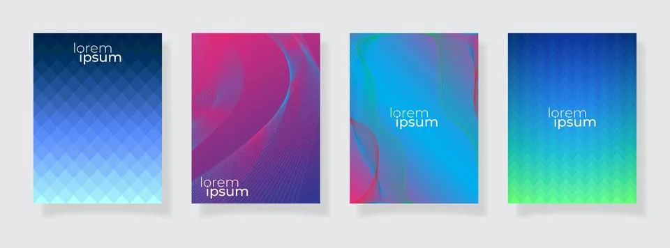 Color gradient abstract geometric pattern texture book cover template vecto.. Stock-Illustration