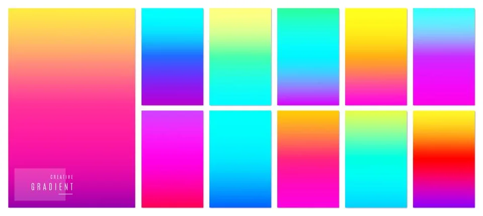 Color gradient background. Creative soft colorful texture design for mobile app Stock Illustration