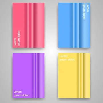 Color gradient cover background set Stock Illustration