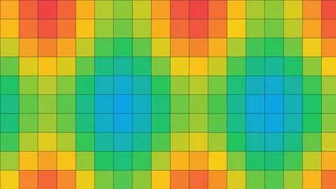 Color gradient grid pattern with pixelated blocks Stock Illustration