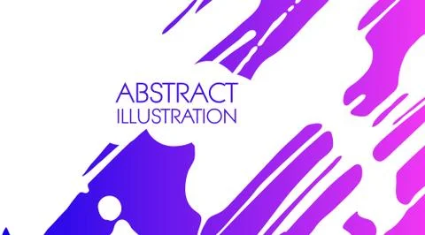 Color gradient ink brush stroke on white background. Japanese style. Stock Illustration