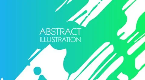 Color gradient ink brush stroke on white background. Japanese style. イラスト素材