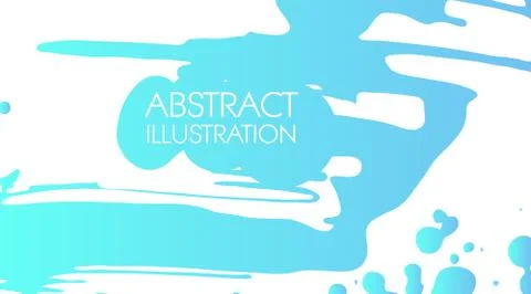 Color gradient ink brush stroke on white background. Japanese style. Stock Illustration