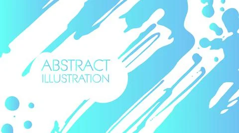 Color gradient ink brush stroke on white background. Japanese style. イラスト素材