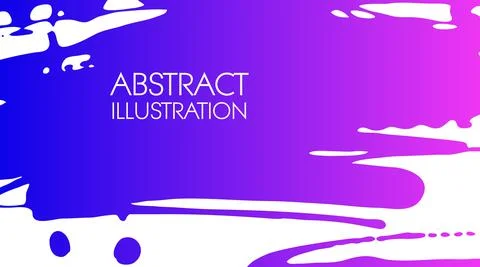 Color gradient ink brush stroke on white background. Japanese style. Stock Illustration