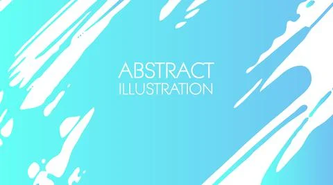 Color gradient ink brush stroke on white background. Japanese style. Stock Illustration