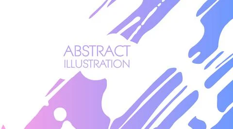 Color gradient ink brush stroke on white background. Japanese style. Illustrazione stock