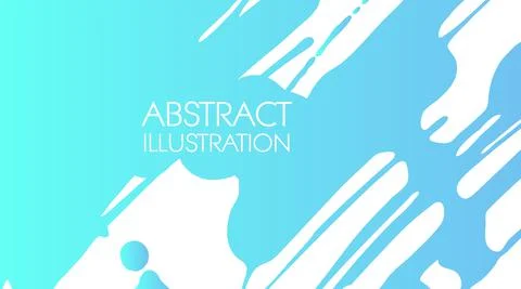 Color gradient ink brush stroke on white background. Japanese style. Stock Illustration